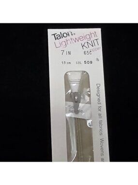 Talon Zipper 7" col 509 Tan Polyester All Fabric 1977 USA Lightweight Knit